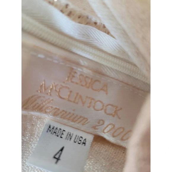 Rare Jessica McClintock Millennium 2000 Gold Mermaid Dress - Picture 2 of 8